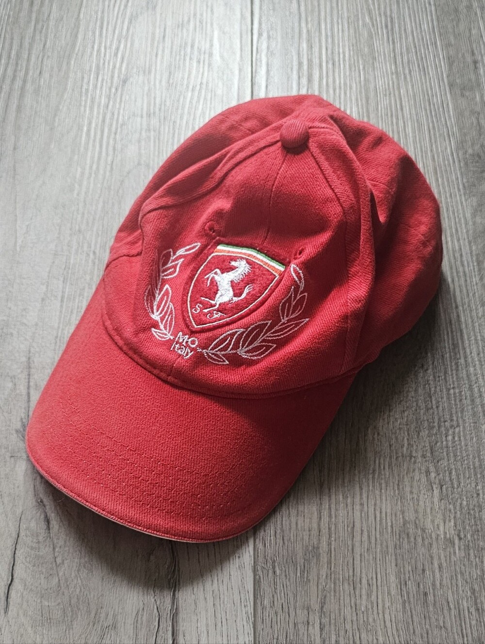 Official Scuderia Ferrari Youth Kids Red Strapback Baseball Hat Cap Laurel Crest